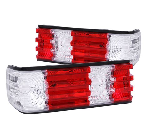 ANZO 1986-1991 Mercedes Benz S Class W126 Taillights Red/Clear
