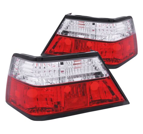ANZO 1986-1995 Mercedes Benz E Class W124 Taillights Red/Clear