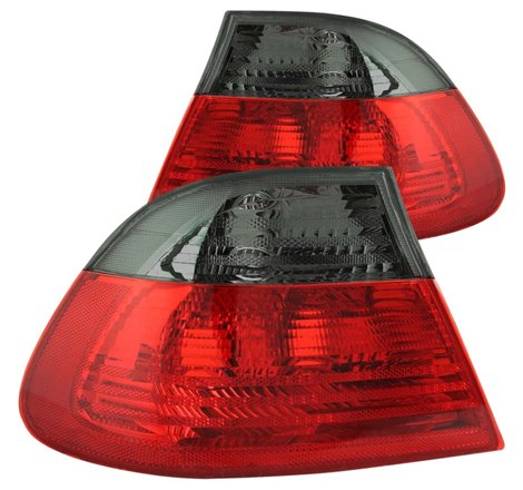 ANZO 2000-2003 BMW 3 Series E46 Taillights Red/Smoke - Outer