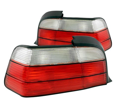 ANZO 1992-1998 BMW 3 Series E36 Coupe/Convertable Taillights Red/Clear