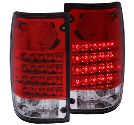 ANZO 1989-1995 Toyota Pickup LED Taillights Red/Clear