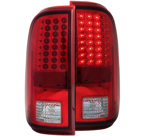 ANZO 2008-2015 Ford F-250 LED Taillights Red/Clear