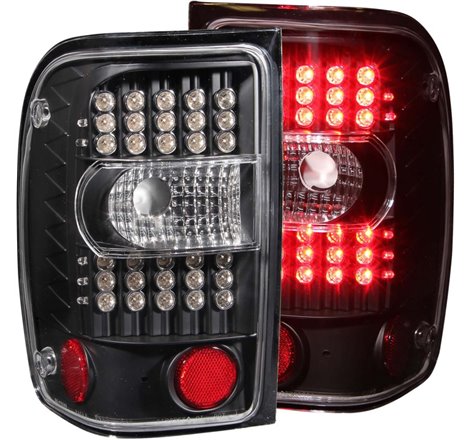 ANZO 2001-2011 Ford Ranger LED Taillights Black