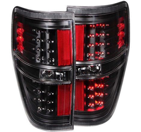 ANZO 2009-2014 Ford F-150 LED Taillights Black
