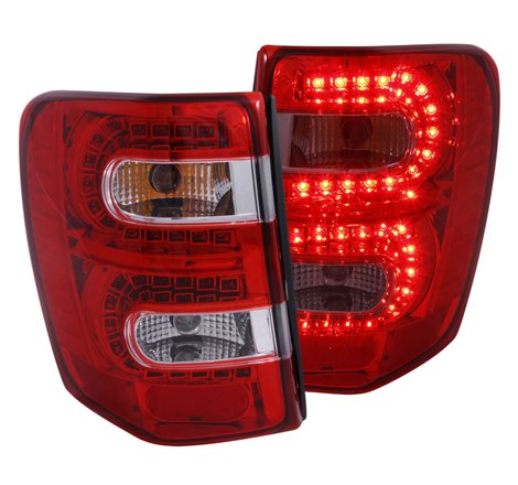 ANZO 1999-2004 Jeep Grand Cherokee LED Taillights Red/Clear