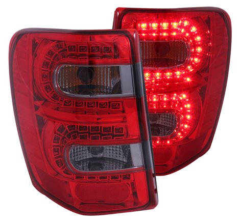 ANZO 1999-2004 Jeep Grand Cherokee LED Taillights Red/Smoke
