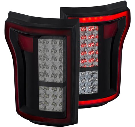ANZO 2015-2016 Ford F-150 LED Taillights Red/Smoke