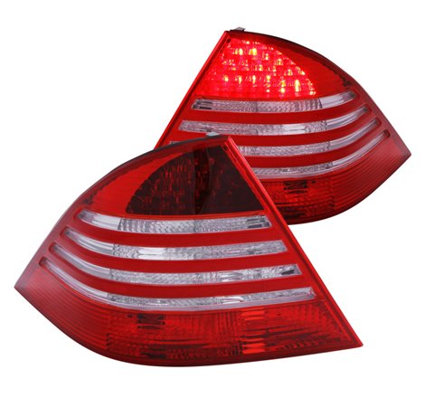 ANZO 2000-2005 Mercedes Benz S Class W220 LED Taillights Red/Clear