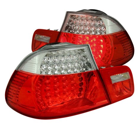 ANZO 2000-2003 BMW 3 Series E46 LED Taillights Red/Clear