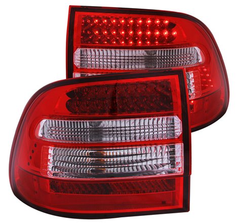 ANZO 2003-2006 Porsche Cayenne LED Taillights Red/Clear