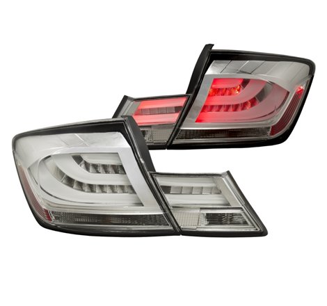 ANZO 2013-2015 Honda Civic (excludes hybrid) LED Taillights Chrome