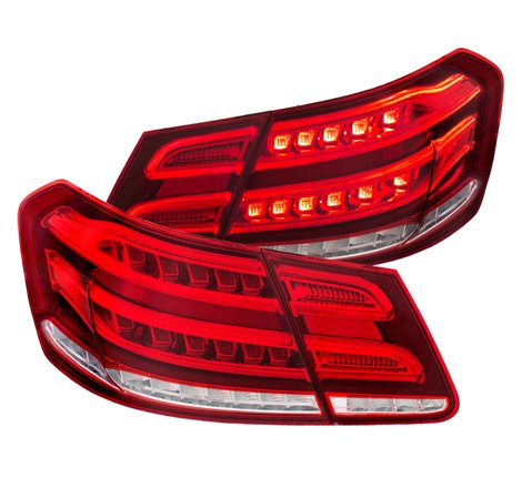 ANZO 2010-2013 Mercedes Benz E Class W212 LED Taillights Red/Clear