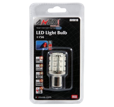 ANZO LED Bulbs Universal LED 1156 Red - 24 LEDs 2in Tall