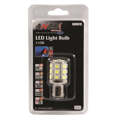 ANZO LED Bulbs Universal LED 1156 White - 24 LEDs 2in Tall