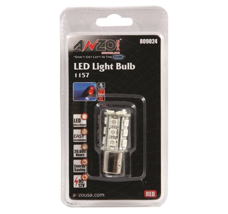 ANZO LED Bulbs Universal LED 1157 Red - 18 LEDs 1 3/4in Tall