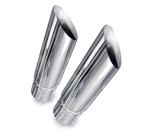 Stainless Works Angle Cut Resonator Tips 2 1/2in ID Inlet 3in Body
