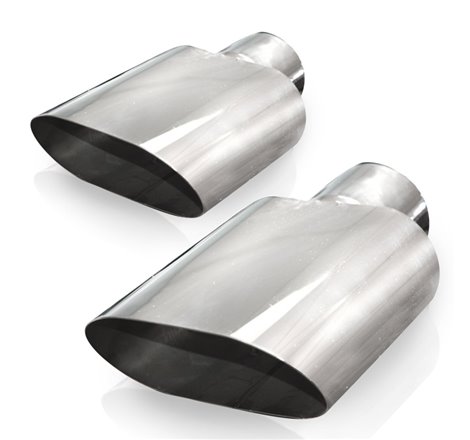 Stainless Works Big Oval Exhaust Tips 3in Inlet (priced per pair)
