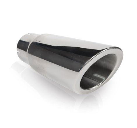 Stainless Works Double Wall Slash Cut Exhaust Tip - 3 1/2in Body 2 1/4in ID