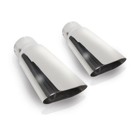 Stainless Works Flat Oval Exhaust Tips 2in Inlet (priced per pair)