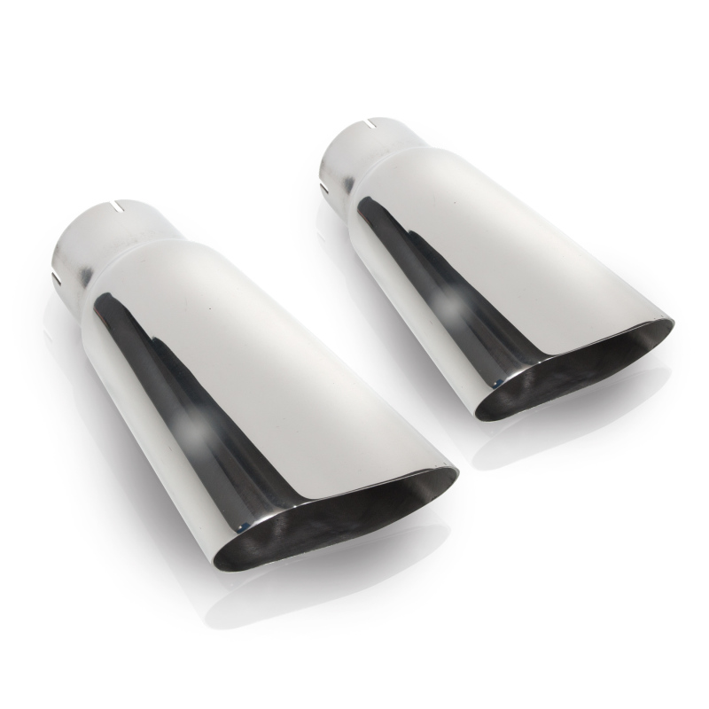 Stainless Works Flat Oval Exhaust Tips 2.5in Inlet (priced per pair)