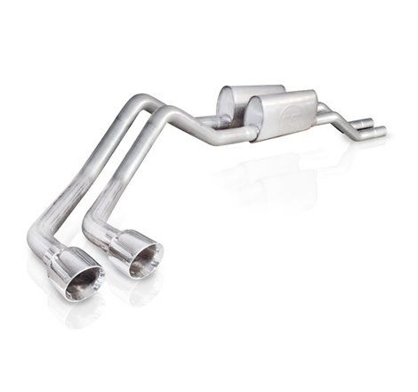 Stainless Works 2004-08 F150 5.4L Exhaust 2-1/2in Chambered Mufflers Behind Passenger Tire Exit