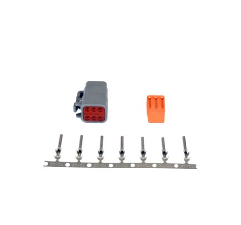 AEM DTM-Style 6-Way Plug Connector Kit w/Plug, Plug Wedge Lock & 7 Female Pins