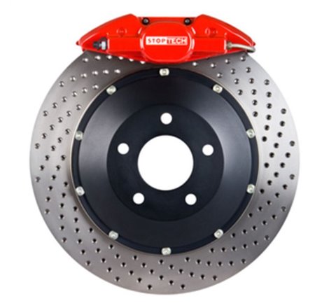 StopTech BBK 01-07 BMW M3 Rear Red ST-22 Calipers Drilled 345x28 Rotors Pads and SS Lines