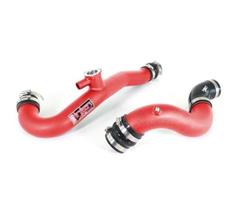 Injen 15-19 Ford Mustang 2.3L EcoBoost Aluminum Intercooler Piping Kit - Wrinkle Red