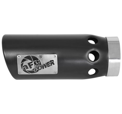 aFe Power Intercooled Tip Stainless Steel - Black 4in In x 5in Out x 12in L Clamp-On