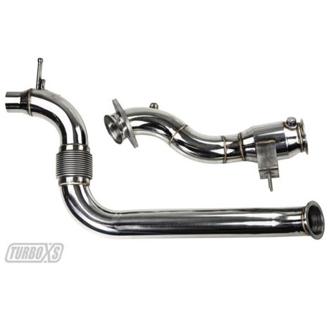 Turbo XS 2015+ Ford Mustang Ecoboost Downpipe w/ High Flow Catalytic Converter