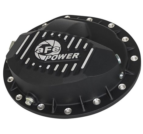 aFe Power Pro Series Rear Differential Cover Black w/Machined Fins 16-17 Nissan Titan XD(AAM 9.5-14)