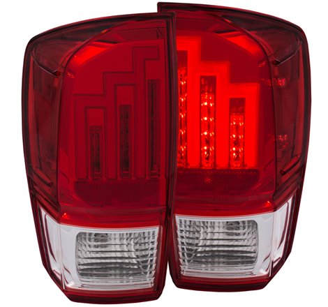 ANZO 2016-2017 Toyota Tacoma LED Taillights Red/Clear