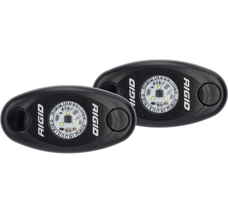 Rigid Industries A-Series Light - Black - High Strength - Natural White - Set of 2