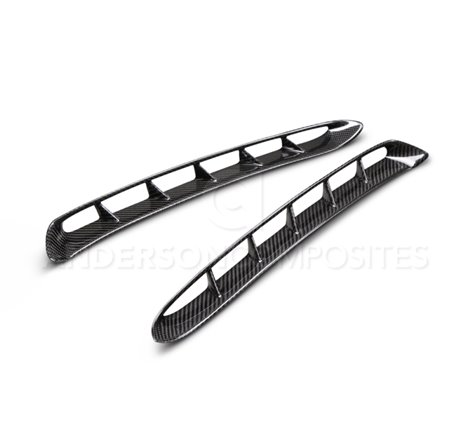 Anderson Composites 15-17 Mustang Carbon Fiber GT350 Style Fender Vent Inserts (Only Fit AC Fenders)