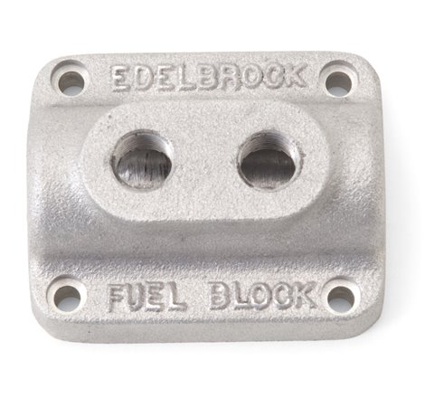Edelbrock Fuel Block Dual Carburetor As Cast