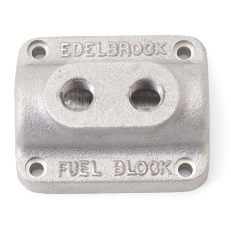 Edelbrock Fuel Block Dual Carburetor As Cast