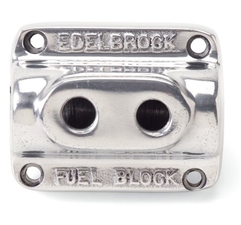 Edelbrock Polished Fuel Block Dual Carb