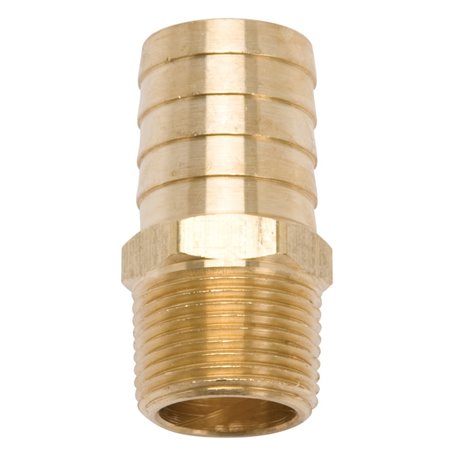 Edelbrock Fitting Brass Hose 1 00In Hose I D X 3/4-14 Pipe for Sb-Chrys Manifolds