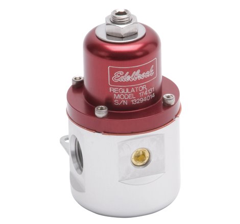 Edelbrock Fuel Pressure Regulator Carbureted 160 GPH 5-10 PSI 3/8In In/Out 3/8In Return Red/Clear