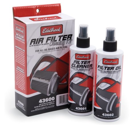 Edelbrock Air Filter Cleaning Kit Clear Oil