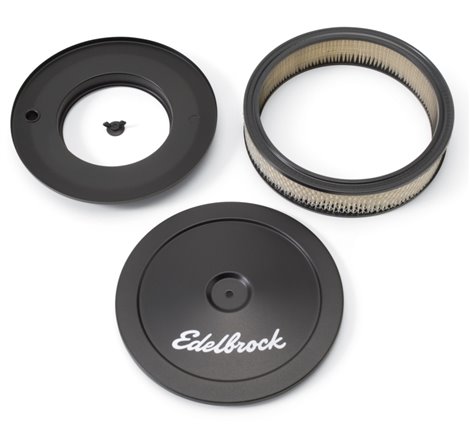 Edelbrock Air Cleaner Pro-Flo Series Round Steel Top Paper Element 10In Dia X 3 5In Black