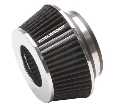 Edelbrock Air Filter Pro-Flo Series Conical 3 7In Tall Black/Chrome