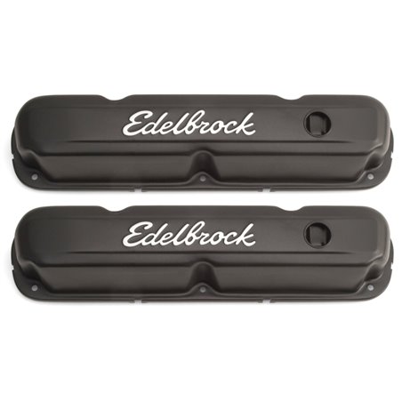 Edelbrock Valve Cover Signature Series Chrysler 1965-1991 318-340-360 CI V8 Black