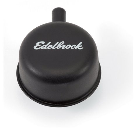 Edelbrock Round Cap w/ Nipple Black