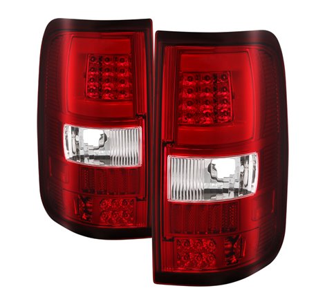 xTune 04-08 Ford F150 (Not Heritage/SVT) V.3 LED Tail Lights Red Clear (ALT-ON-FF15004G3LB-LBLED-RC)