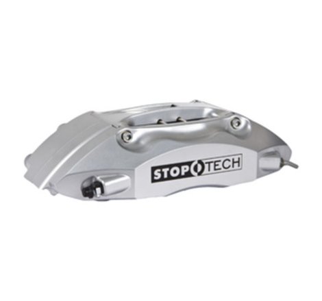 StopTech BBK 05-08 Audi A4 Quattro Front w/ Silver ST-40 Calipers Slotted 332x32mm Rotors Pads