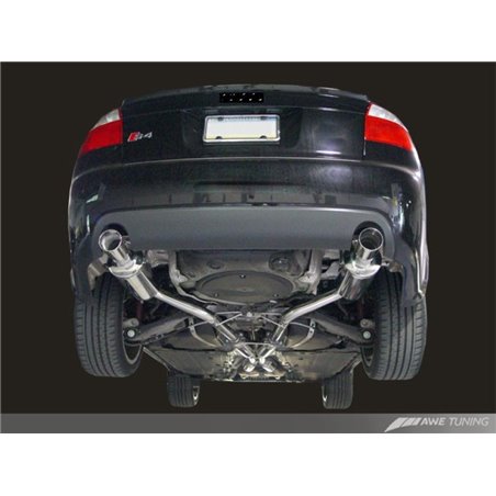 AWE Tuning Audi B6 S4 Touring Edition Exhaust - Polished Silver Tips