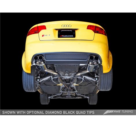 AWE Tuning Audi B7 RS4 Touring Edition Exhaust - Diamond Black Tips