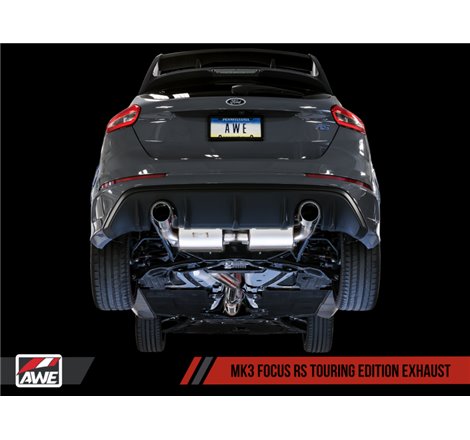 AWE Tuning Ford Focus RS Touring Edition Cat-back Exhaust - Non-Resonated - Diamond Black Tips