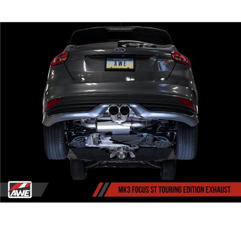 AWE Tuning Ford Focus ST Touring Edition Cat-back Exhaust - Non-Resonated - Diamond Black Tips